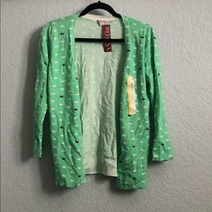 Green print cardigan from Target by Merona Small